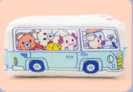 Sensory tissue box toy side view, bus design