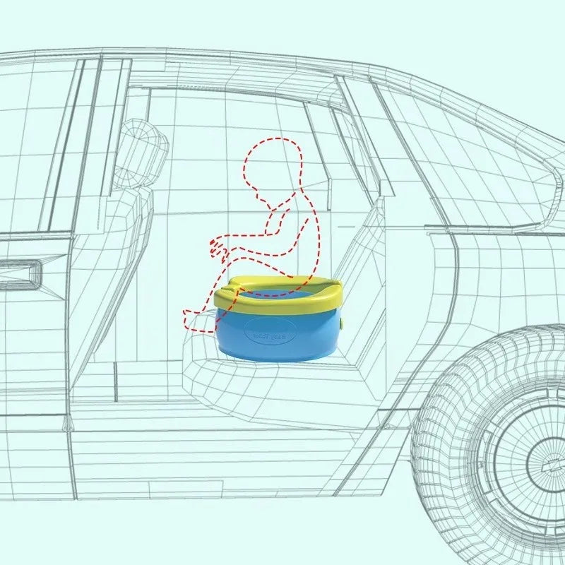Travel potty for toddlers used in the car