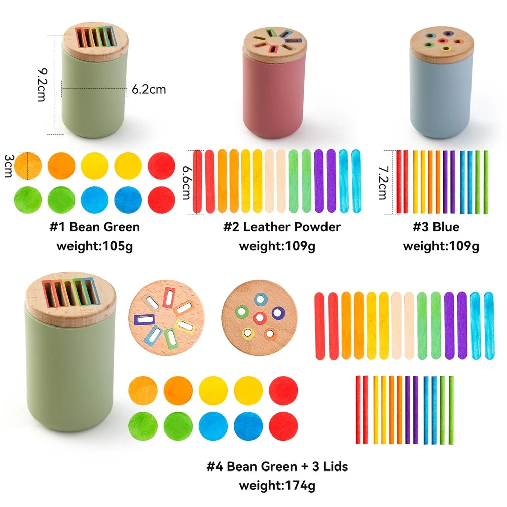Colour sorting toy sizes and colour options