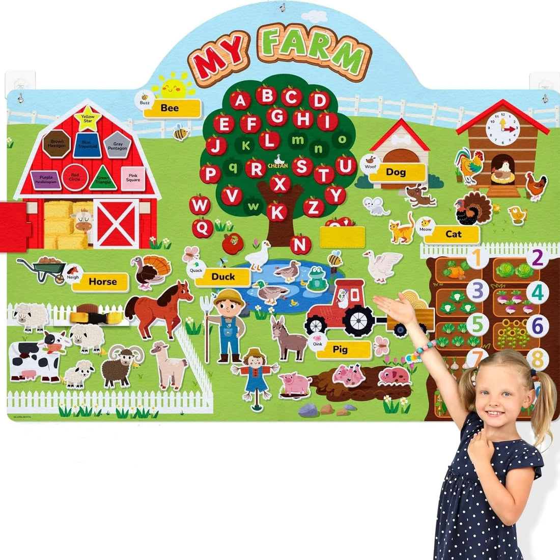 Farm theme felt story board for toddlers