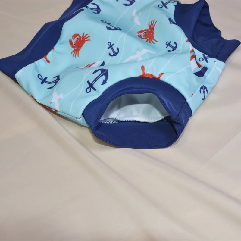 Leg opening of a baby swim nappy