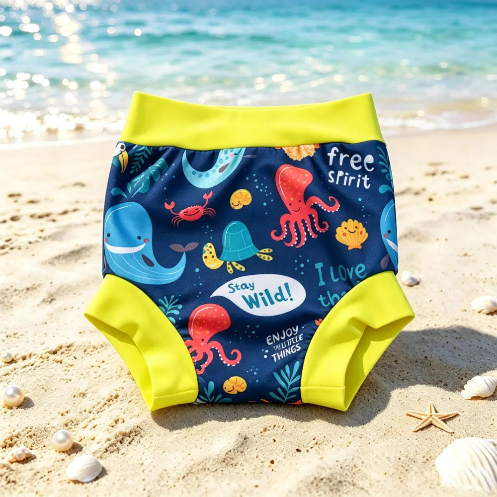 Reusable swim nappy, Octopus print