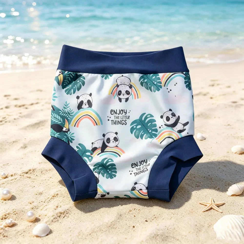 Reusable swim nappy, Panda print