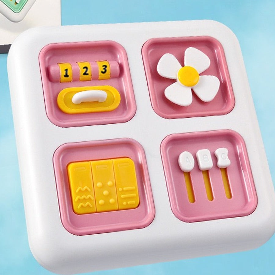 Montessori busy board pink
