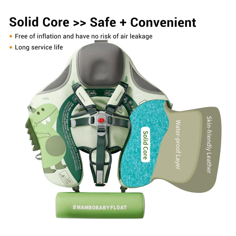 Solid air-free core — no inflation needed and no air to leak