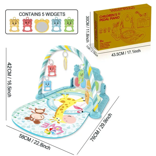 Baby play gym with kick piano, Giraffe design
