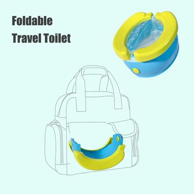 Foldable travel potty fits in a bag