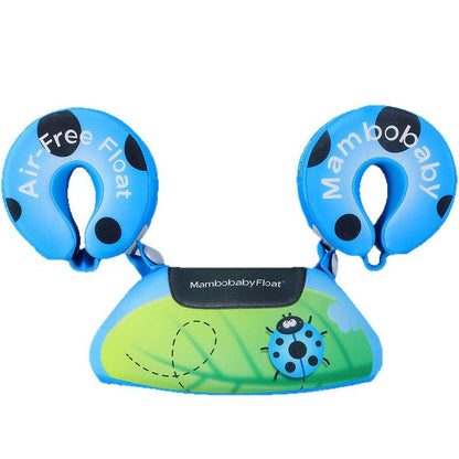 Mambobaby non-inflatable arm floats connected to the back float, 3–8 years