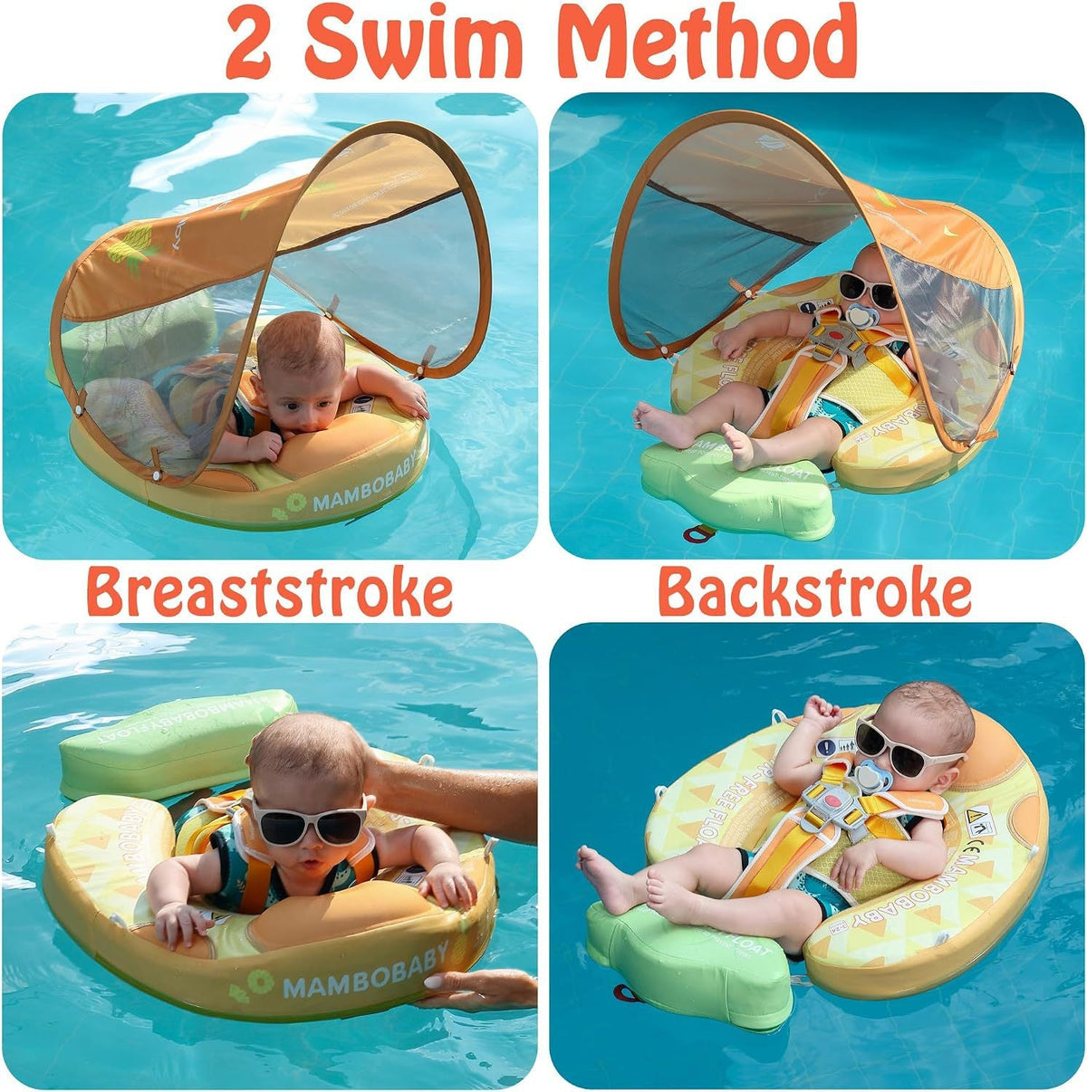 Two ways to use the Pineapple float — on the front and on the back