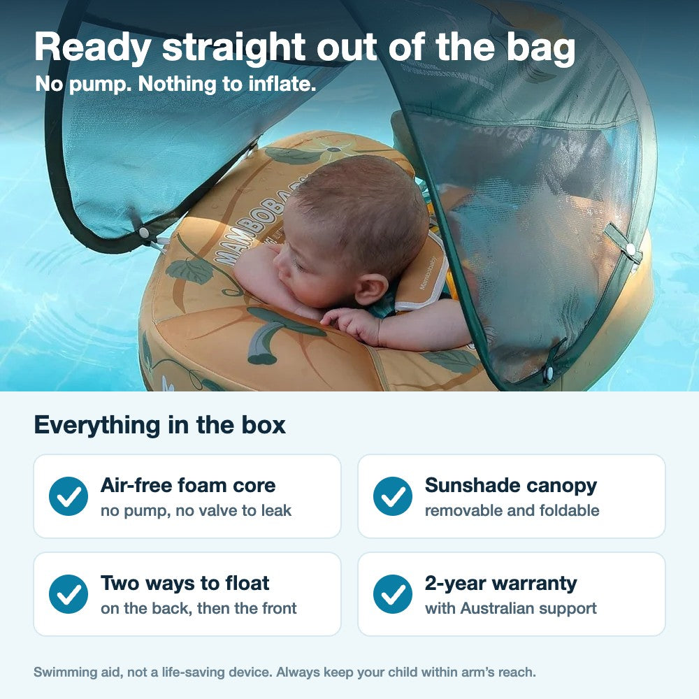 Mambobaby Pumpkin float: ready out of the bag, no pump, what is in the box