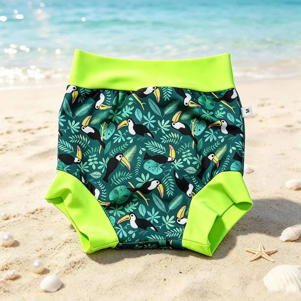 Reusable swim nappy, Toucan print