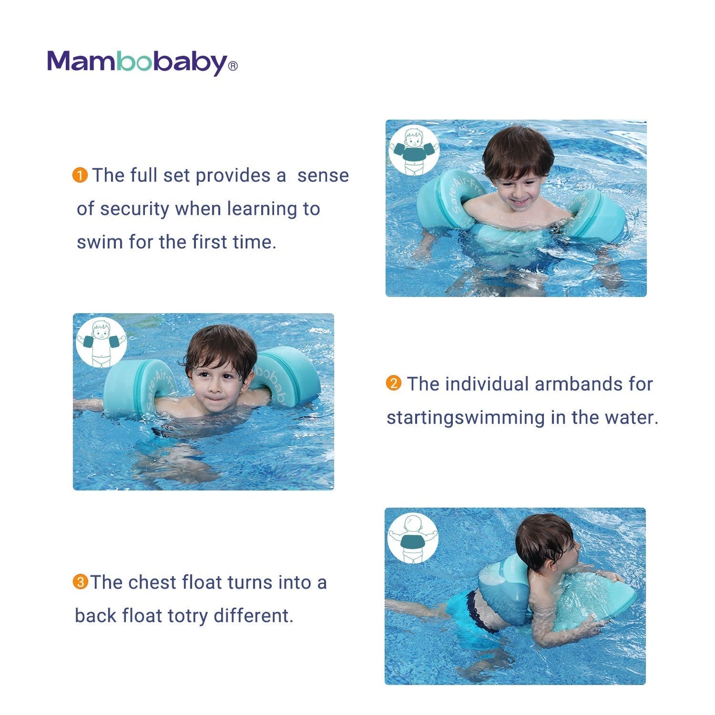 Mambobaby Air-Free Armbands Float ( 3 to 8 Years )