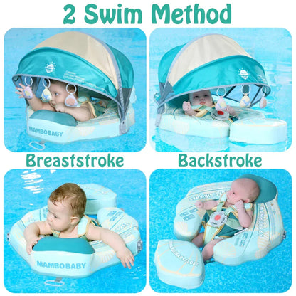 Two ways to swim: Backstroke for 3-12 months and Breaststroke for 6-24 months swim training.