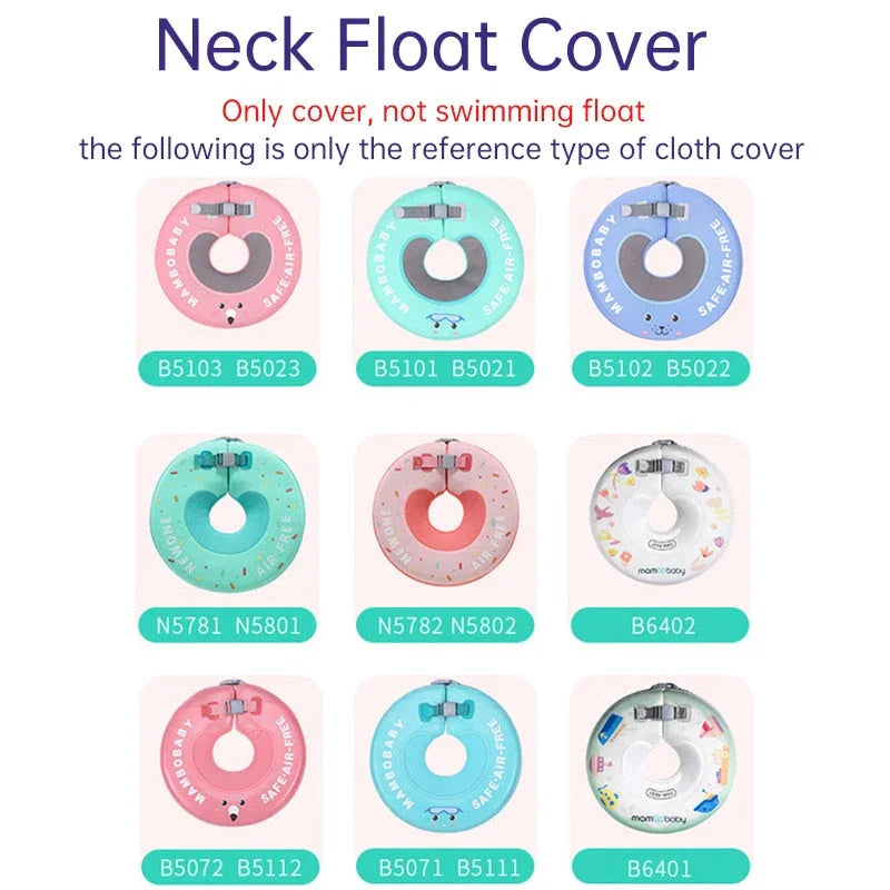 Neck float cover — fabric cover only, not a float. Chart of the designs it fits