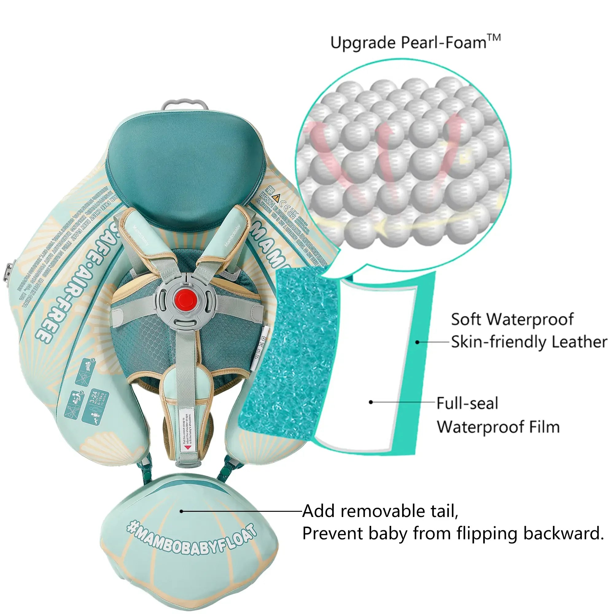 Genuine Mambobaby Pearl-Foam Detail